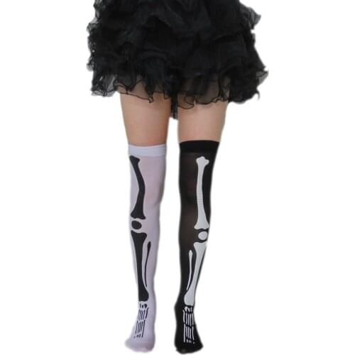 Free Shipping Party Skeleton Socks Costumes Accessories 3S8186 Nylon Stockings For Women