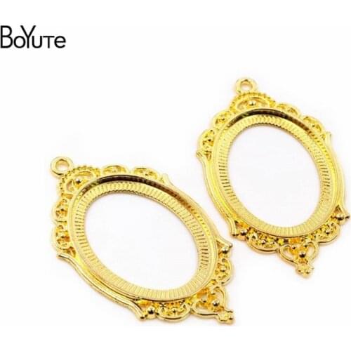 BoYuTe (20 Pieces/Lot) Fit 30*40MM Cabochon Blank Pendant Base Tray Handmade DIY Alloy Jewelry Accessories Wholesale