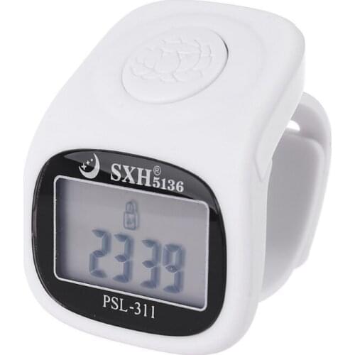 6 digital LCD hand tally counter 8 channels LED light time new function electronic prayer silicon ring counter