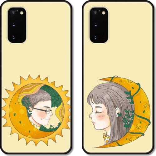 Couple Phone cover hull For SamSung Galaxy S 8 9 10 20 21 Plus note 5G Lite Ultra Black Shell Cover