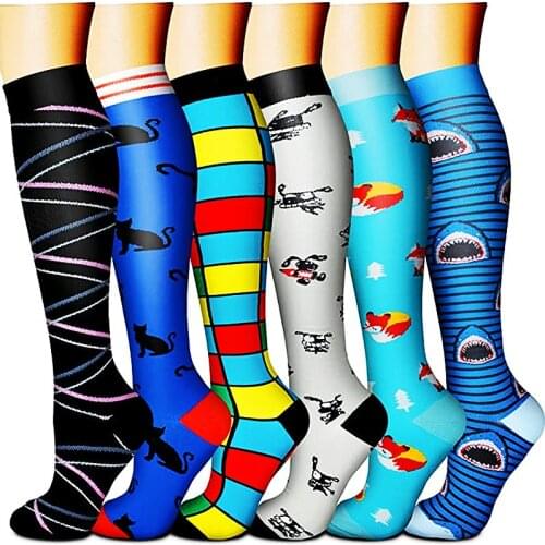 Dropship Compression Socks Men Women Unisex Sports Socks 30mmHg Prevent Varicose Veins Nurse Socks Football Running Stockings