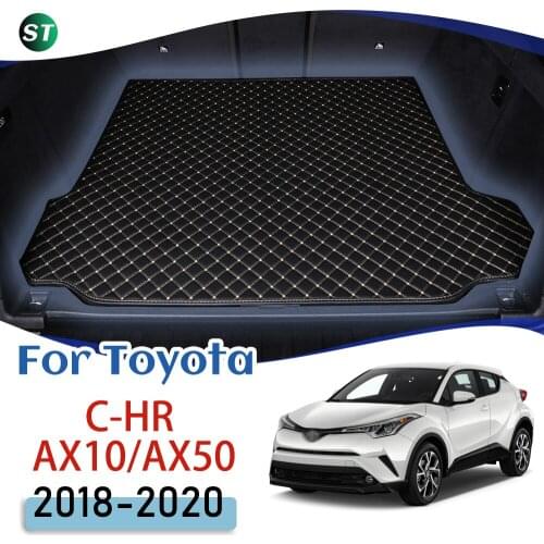 For Toyota C-HR AX10 AX50 2018-2020 Leather Car Trunk Mat Trunk Boot Mat Liner Pad Cargo pad Carpet Tail Cargo Liner Sline
