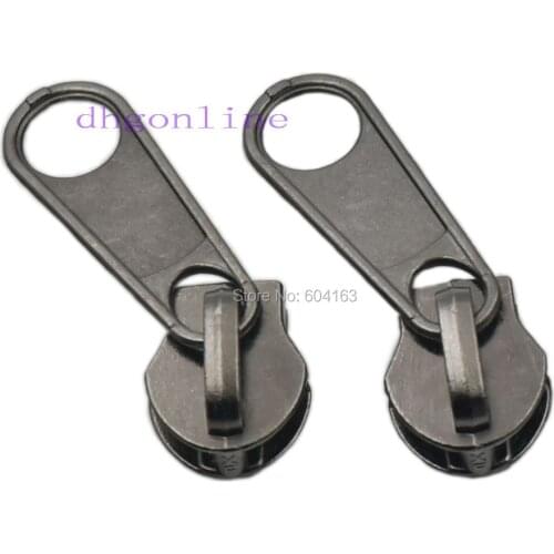 20 PCS Molded Zipper Puller Slider Pull #10 for Repair Replace Kit Stop Long Pull Coil ZP22 Nickle Black
