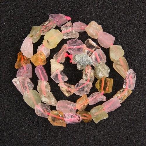 Natural Irregular Freeform Raw Quartz Beads 7-11MM Nugget Crystal Minerals Loose Spacer Beads for DIY Jewelry Making Accessries