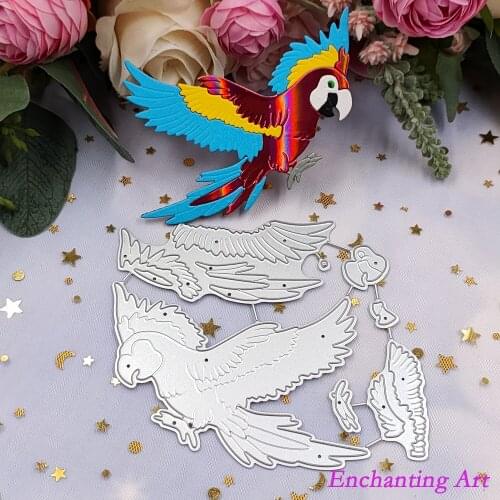 2021 New Metal Cutting Dies Flying Parrot Stencils for DIY Scrapbooking/Photo Album Decorative Embossing DIY Paper Cards