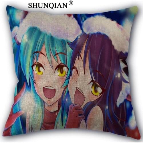 New Arrival Christmas girl anime Custom cotton Pillowcases zipper Custom Pillow Case More Size Custom your image gift