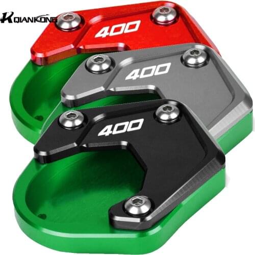 Ninja400 Motorcycle Aluminum Side Stand Enlarge Plate Kickstand Extension For Kawasaki Ninja 400 Z400 Ninja400 2018 2019 2020