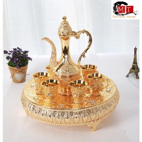 New small pattern wine pot wine distributor household drinking utensils with high plate and diamond for Party