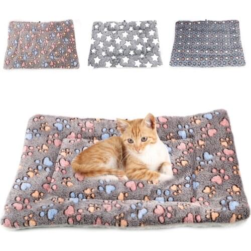 Pet Blanket Soft Coral Fleece Flannel Cat Bed Thicken Warm Sleeping Mat Home Rug Dog Puppy Mat Blanket Winter Sofa Cushion Cover