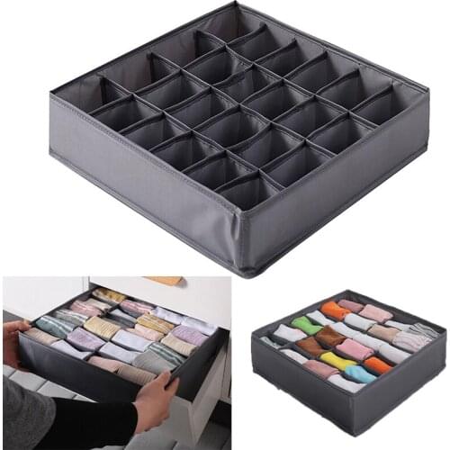 Dormitory Closet Organizer For Underwear Socks Home Cabinet Divider Storage Box Scarf Bra Storage Foldable Drawer Organizer Box