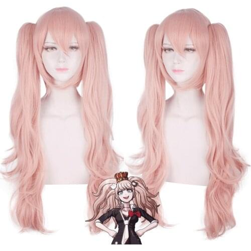 Anime Danganronpa: Trigger Happy Havoc Enoshima Junko Wig Danganronpa Cosplay Costume Heat Resistant Synthetic Hair Wigs + Cap