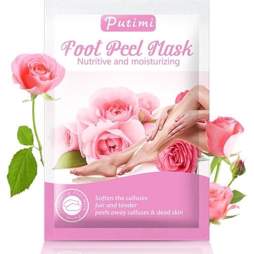 1Pair Foot Peeling Mask Exfoliating Pedicure Sock Remove Dead Skin Foot Peeling Moisturizing Nourishing Legs Whitening Foot Care