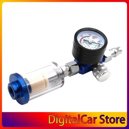 Spray Gun Air Regulator Gauge & In-line Water Trap Filter Tool Spray Gun Regulator and Mini Spray Gun Air Filte
