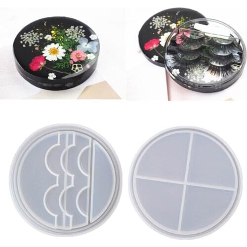 Eyelashes Display Tray Resin Silicone Mold Cosmetic Care Container Resin Mold