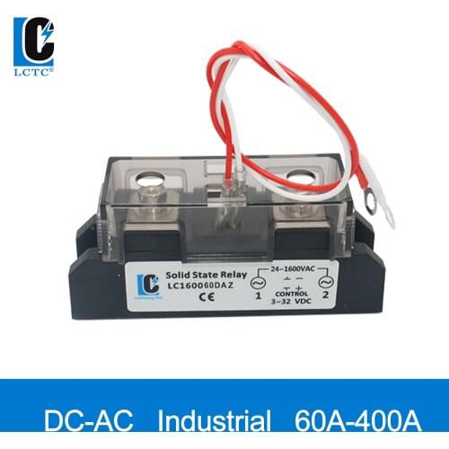 Industrial SSR 60A 80A 100A 120A 150A 200A 250A 300A 350A 400A DC to AC High Power SSR Heavy duty Solid State Relay