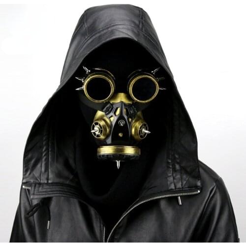Fashion Retro Gas Mask Cyberpunk with Rivets Respirator Gothic Accessories Steampunk Masks for Adult Masquerade Carnival Party