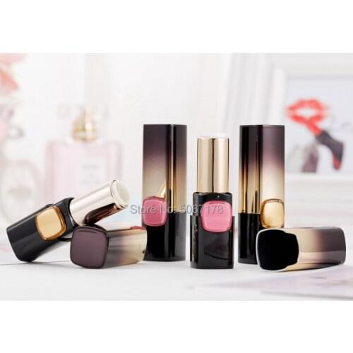 10/30pcs Gradient Pink&Gold Empty Cosmetic Lipstick Tube, DIY Handmade Beauty Lip Rouge Refillable Container, Lip Balm Bottle