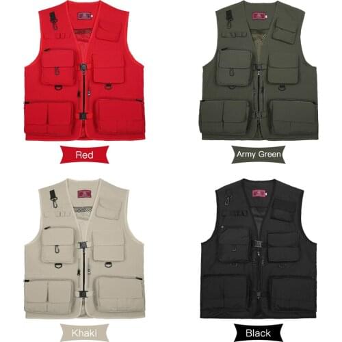 Fishing Photography Vest Summer Multi Pockets Mesh Jackets Quick Dry Waistcoat Outdoor Sport Fishing Vest
