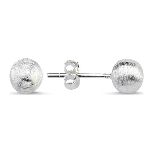 Silverlina Silver 6mm Broseli Ball Earrings