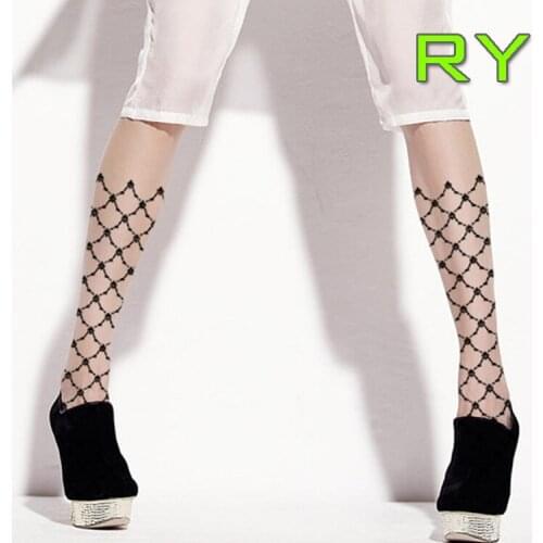 Patterned small-mesh printed silk stockings and womens pantyhose sexy ladies