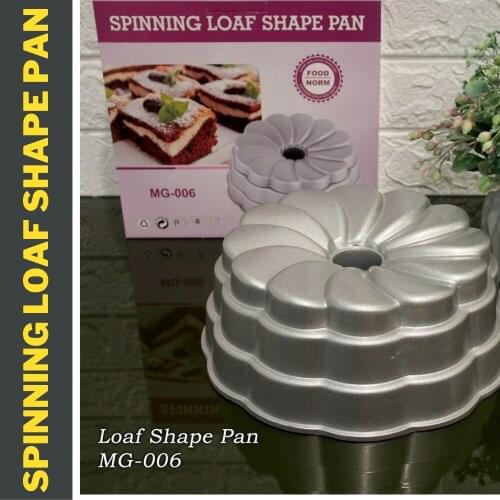 Spinning Loaf Shape Aluminum Bundt Pan Heavy Cast Aluminum Bakeware