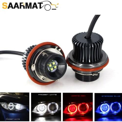 2x Canbus 40w LED Angel Eyes Marker Lights Bulbs White/Red/Blue For BMW E39 E53 E60 E61 E63 E64 E65 E66 E87 523i Car Styling