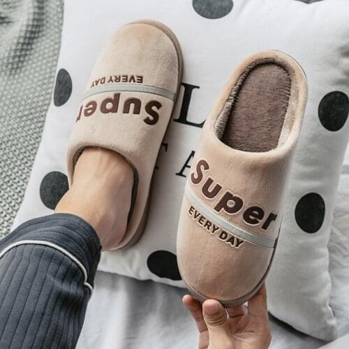 Slippers Women 2021 Autumn and Winter Cotton Slippers Women Thick Plush Warm Home Indoor Non-slip Cotton Slippers Women