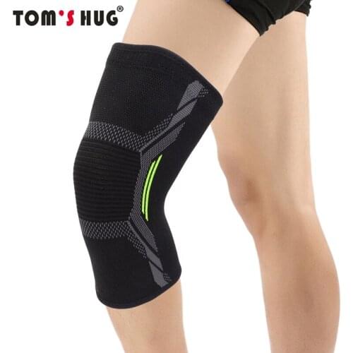 Toms Hug Knee Sleeve Support Protector Black Sport Kneepad 1 Pcs Fitness Running Cycling Braces High Elastic Gym Knee Pad Warm
