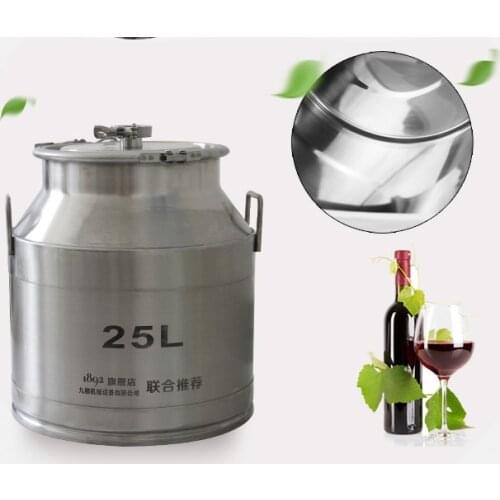 High Quality Shrink 25L Necking, 304/316 Stainless Steel Barrel, Beer Fermentation Tanks Brewed Wine Fermenters
