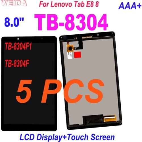 5 PCS AAA+ 8" LCD For Lenovo Tab E8 8 TB 8304 TB-8304 TB-8304F1 TB-8304F LCD Display Touch Screen Digitizer Glass Assembly