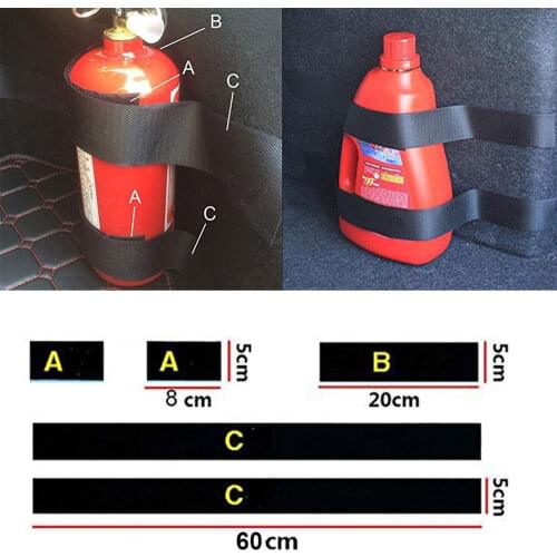 1 Set Universal Car Trunk Magic Belt Fire Extinguisher/Bottle/Cargo Mount Fixed Straps Organizer Belt Quick Application