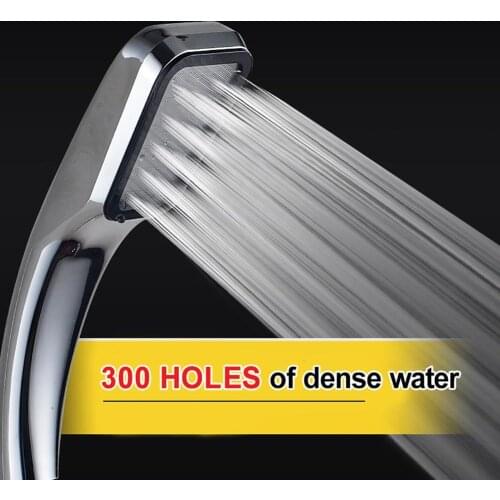 1PC Pressure Rainfall Shower Head High Quality 300 Holes Shower Head Water Saving Filter Spray Nozzle High Pressure Water Saving