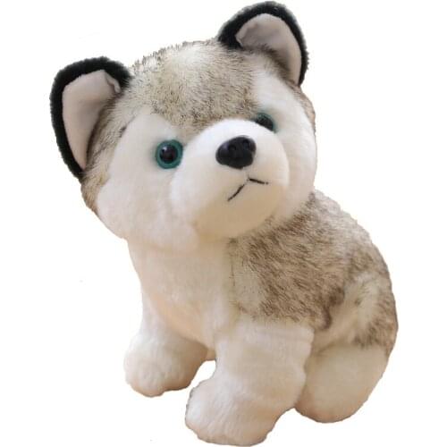 18/23/28cm Fluffy Simulation Stuffed Dog Dolls Lovely Soft Husky Plush Toys Home Decoration Girls Boys Gift Birthday Gift