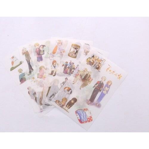 6pcs Lovely friend paper sticker Organizer Calendar Diary Book Planner Scrapbook Decoration Diary Sticker papeleria