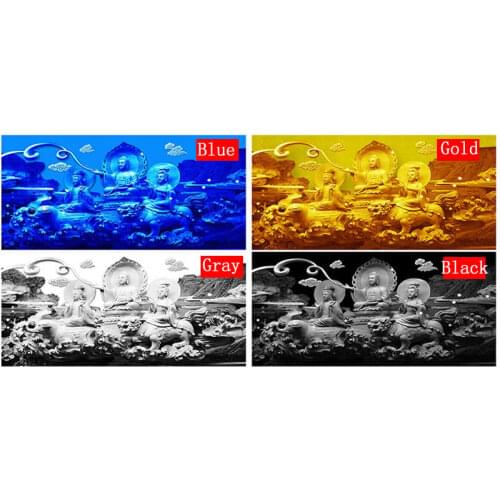 Free Shipping Customized Buddha Aquarium Background Poster HD Fish Tank Decorations Landscape With Glue On The Surface