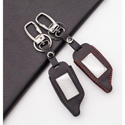 A91 Carrying Stylish Leather Key Case Cover For Vehicle Safety In Two Senses Car Alarm System Russian Version Starline A91 Fob