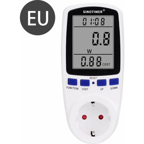 EU BR UK Plug Socket Digital Wattmeter Meter Power Consumption Watt Energy Meter KWh AC 220V 110V Electricity Analyzers Monitors