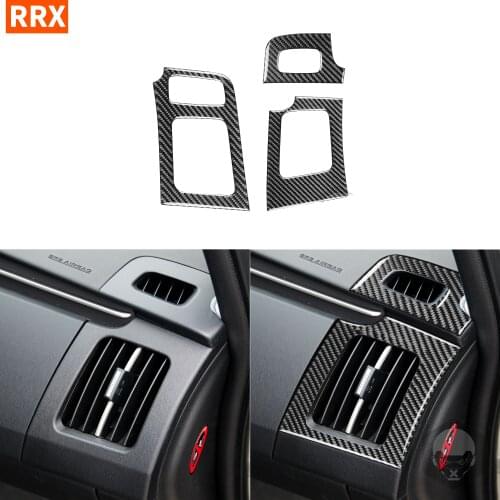 For Toyota Prius XW30 ZVW30 ZVW35 2009-2015 Carbon Fiber Dashboard Both Side Air Vent Outlet Frame Accessories Interiors Sticker