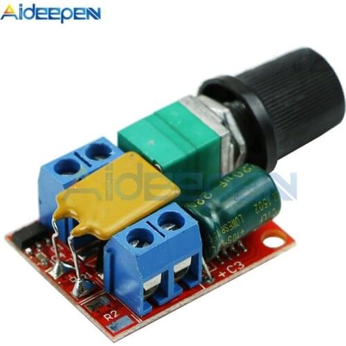 DC 3V-35V 5A DC Motor PWM Speed Controller 6V 12V 24V DC Motor Speed Control Switch LED Dimmer 10khz