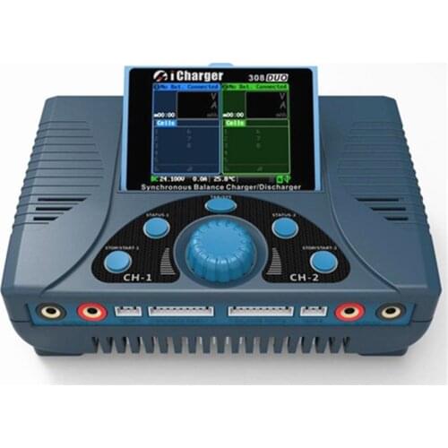 ICharger 308 DUO 1.2A 2x 8S 30A 1300W Balance Charger/ Discharger 2.8-inch LCD screen with CB1010-XH & EH balance boards