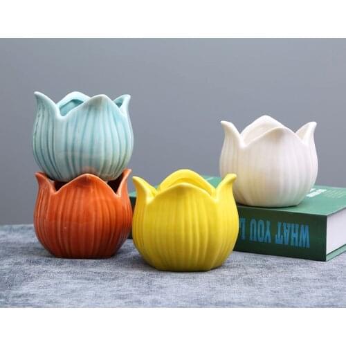 Creative Ceramic Flower Pot Planter Bonsai Desktop Ornaments Home Decoration Garden Supplies Succulent Pot Plant Pot