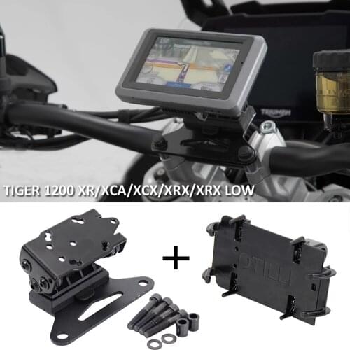 Motorcycle Phone Navigation GPS Plate Bracket Holder Fit For Tiger 1200 XR/XCA/XCX/XRX/XRX Low 2017 2018 2019 2020 2021