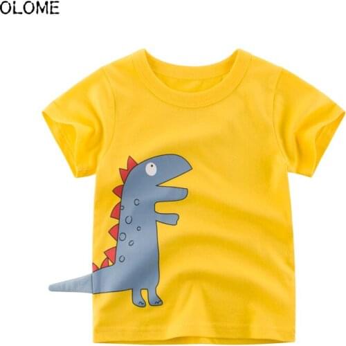 Summer Dinosaur Baby girls and boys T-shirts Cartoon Childrens Short Sleeve Tees Soft Cotton Toddler Tops Clothing Sweetheart