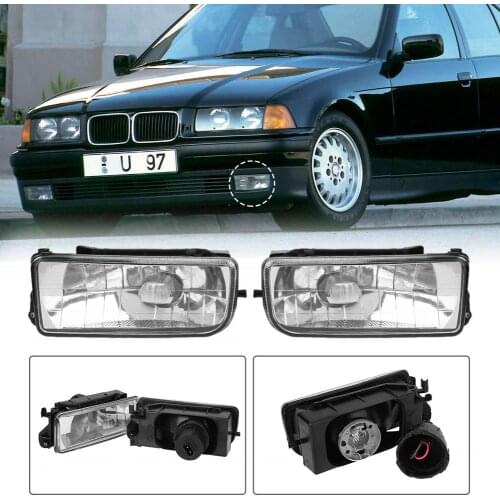 Left+Right Front Bumper Driving Fog Light Lens Shell No Bulbs for BMW E36 316i 318i 320i 325i 328i 1992-1998 63178357389