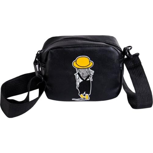 Small Designer Chain Women Bag Leather Handbag Messenger Bag PU Shoulder Crossbody Bag with Girl Printing Bolsa torebki damskie