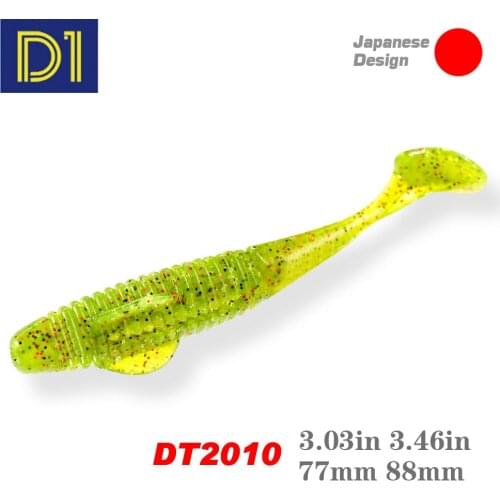 D1 77mm 88mm Easy Shiner Shad Soft Fishing Lure 5pcs/bag High Quality Artificial Bait Silicone Wobblers Leurre Souple DT2010