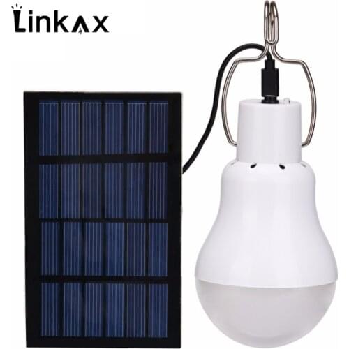 New 15W 130LM Solar Lamp Powered Portable Led Bulb Light Solar Led Lighting Solar Panel Camp Tent Night Fishing Light