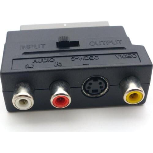 NEW RGB Scart TO Composite 3RCA S-Video AV TV Audio Adapter or Video DVD Recorder TV ADAPTER