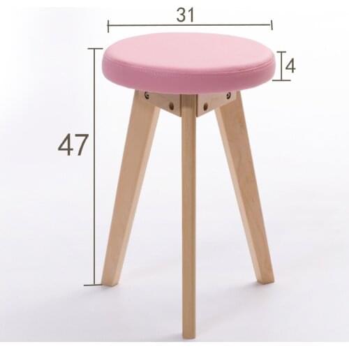 Wholesale 30*47cm Soft PU Stool Living Room Dining stools Hotel Cafe Bar wooden stool