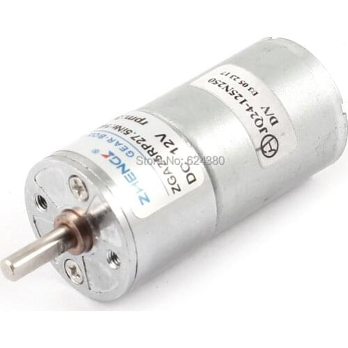 DC 12V 300RPM Speed Reduce Gearbox Electric Geared Gear Motor 4mm Diameter Shaft 2 Terminals Discount